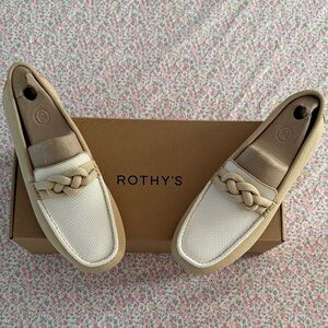 Rothy's Women's Beige and Off-White Loafers